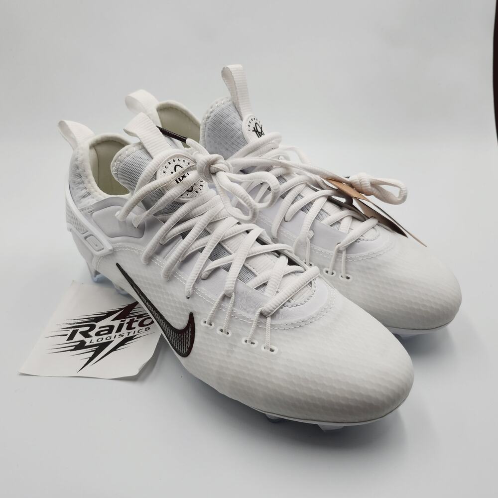 Mens Size 7 Nike Lacrosse Cleats Huarache 9 Elite Low Top LAX White FD0089-101